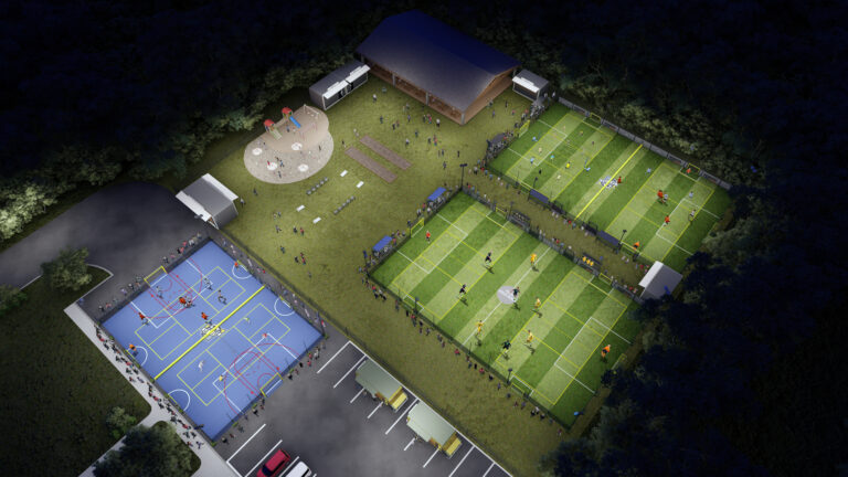 Main Street Church-Manahawkin-NJ-2 Pro Model Turf Fields 70x110 + 1 Multisport Court 60x80-Church-_NightView